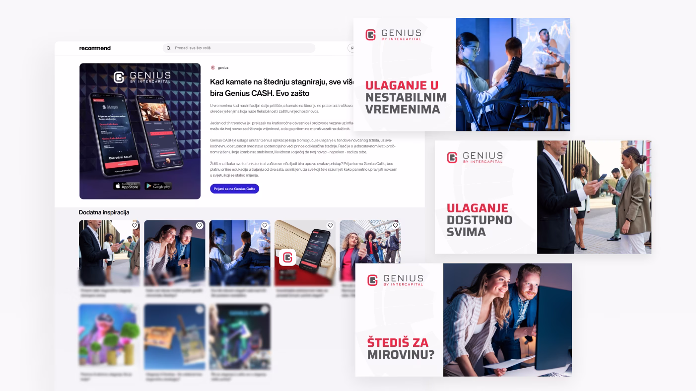 Intercapital content created in Recommend Studio