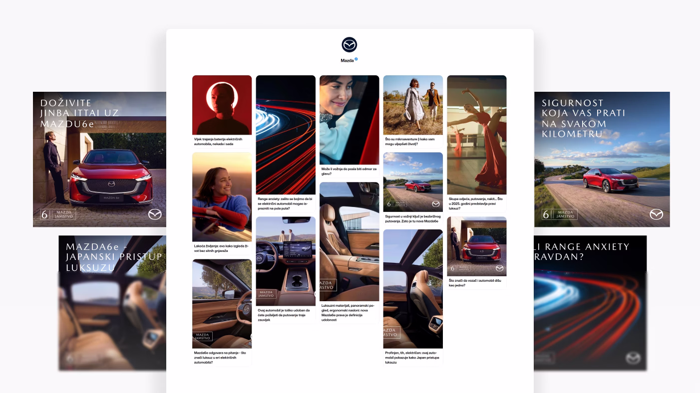 Mazda content created in Recommend Studio