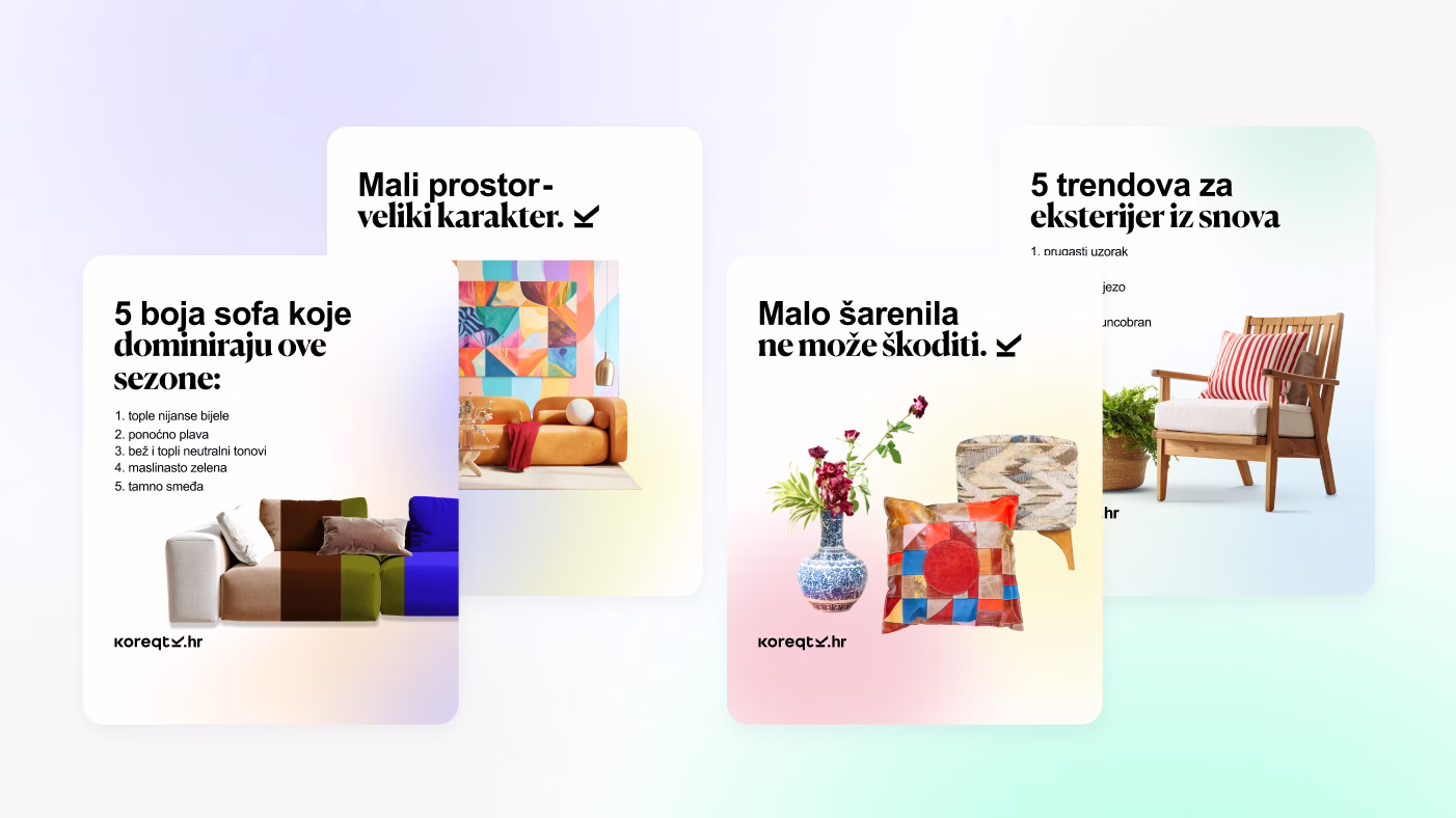 Koreqt content created in Recommend Studio