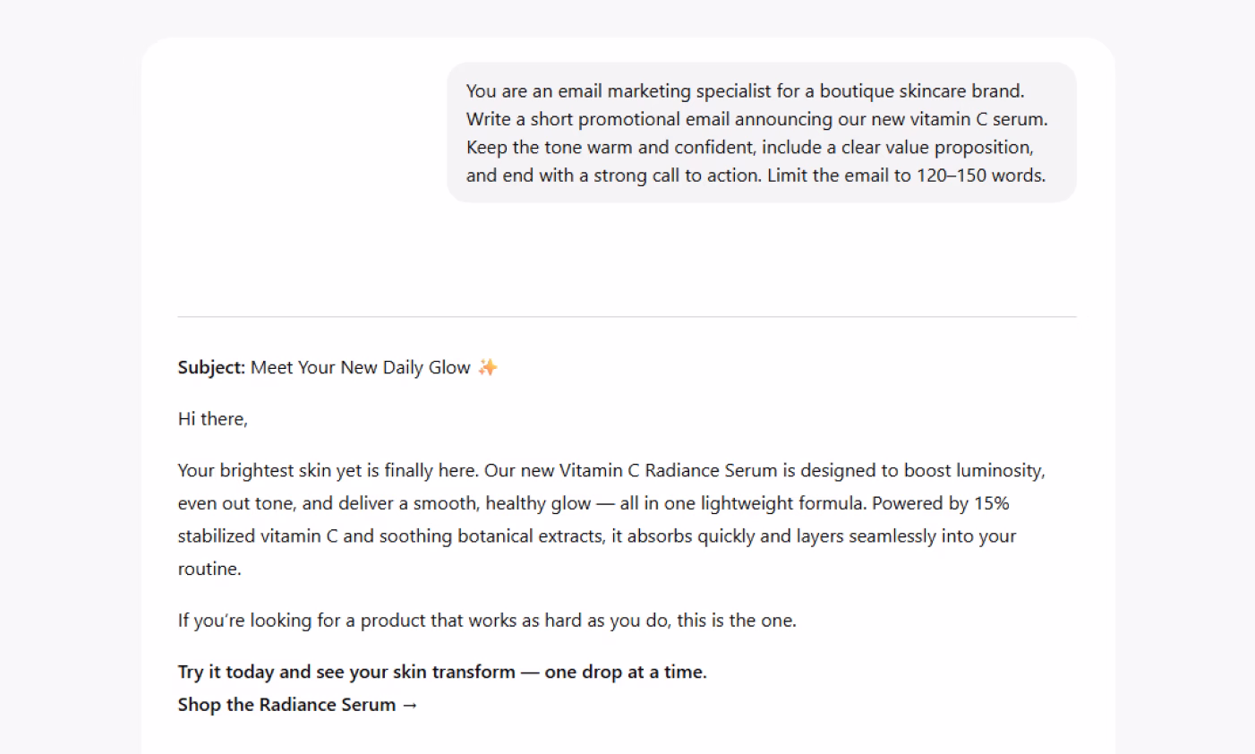 Email Campaign - output - screenshot