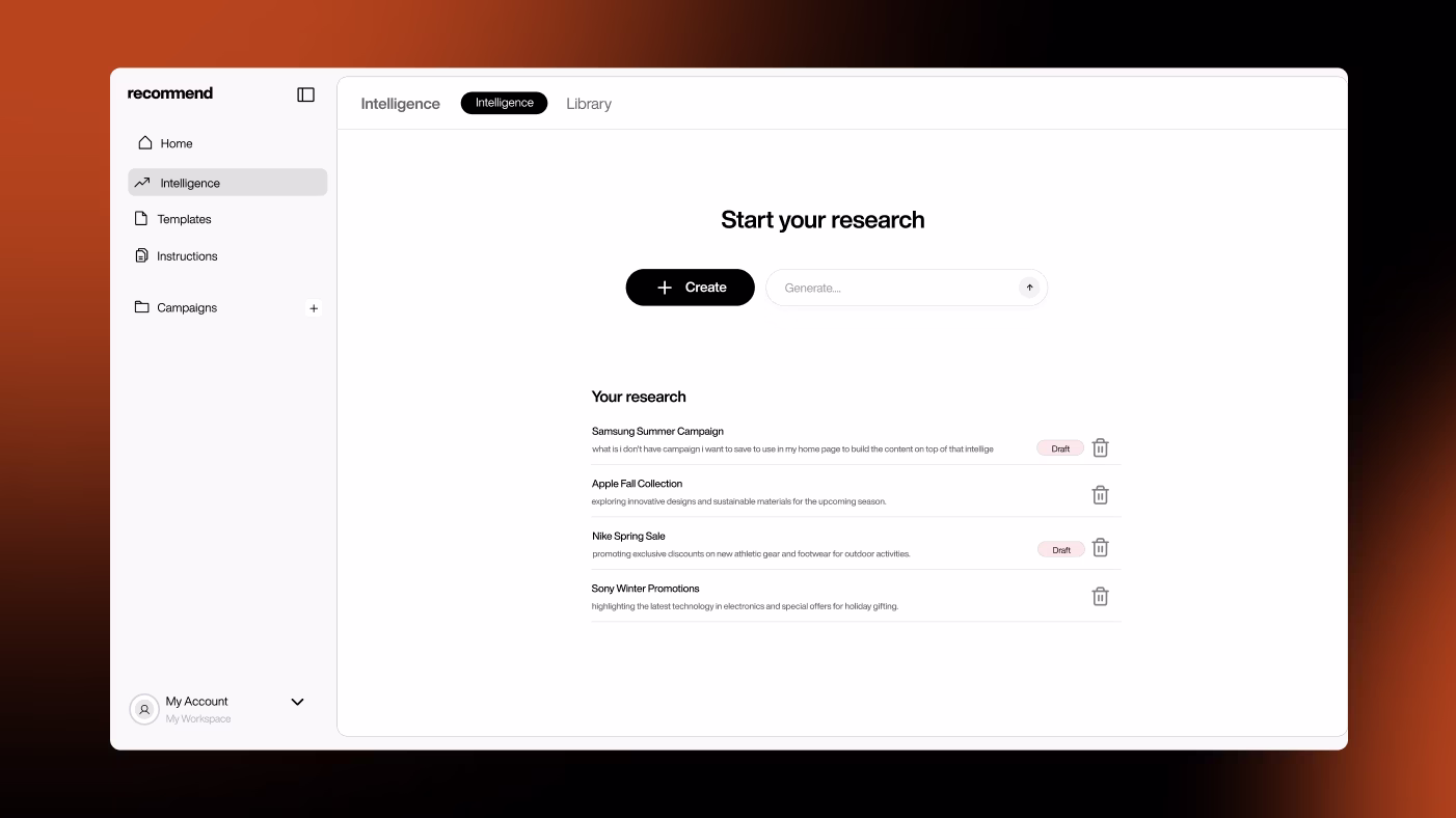 Recommend Intelligence