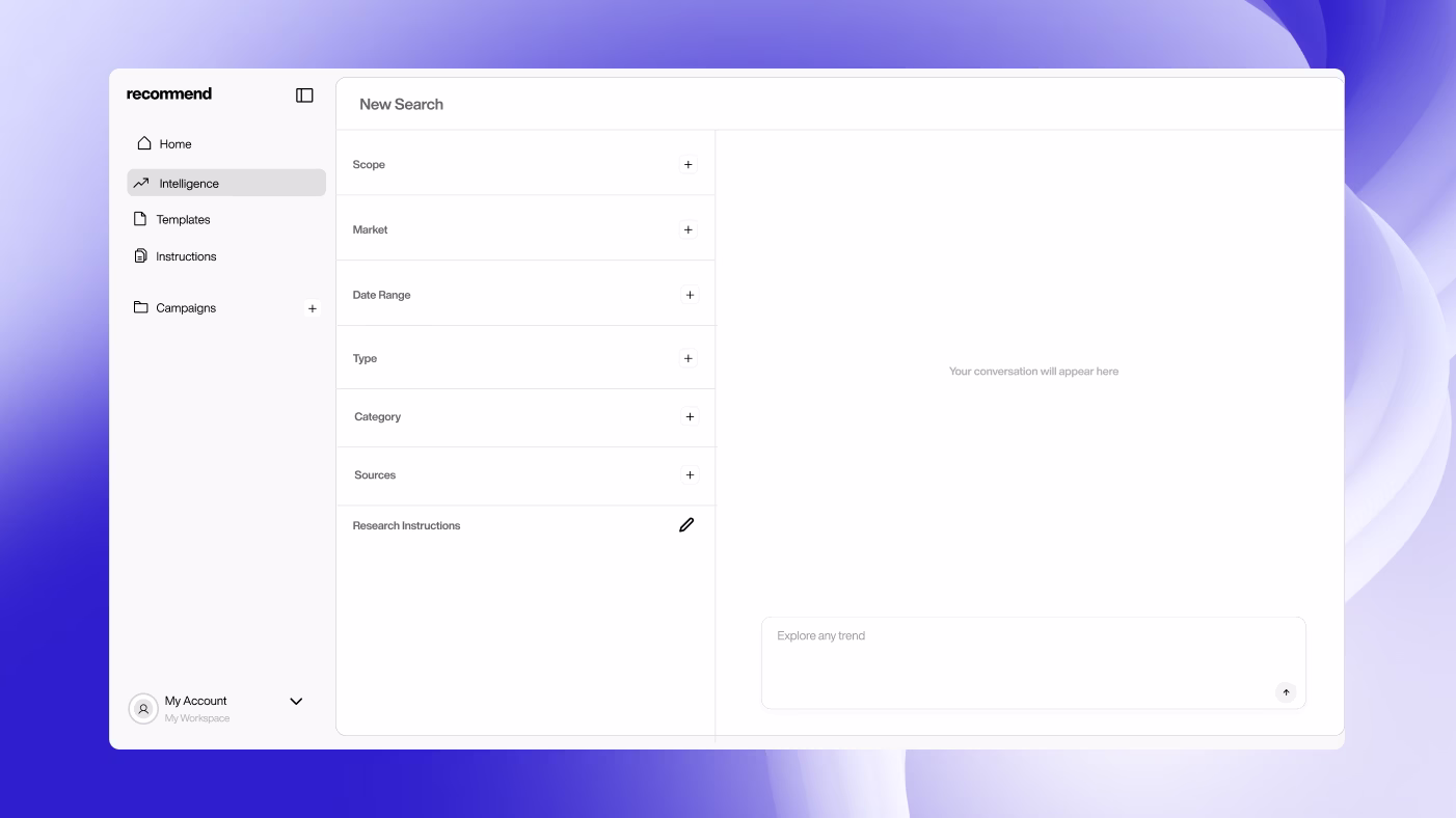 Recommend Intelligence source layer