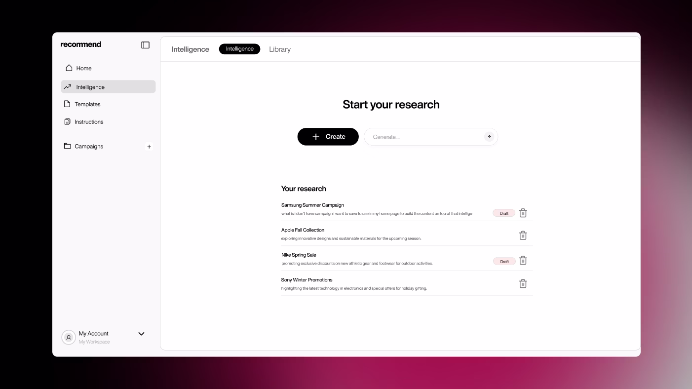 Recommend Intelligence