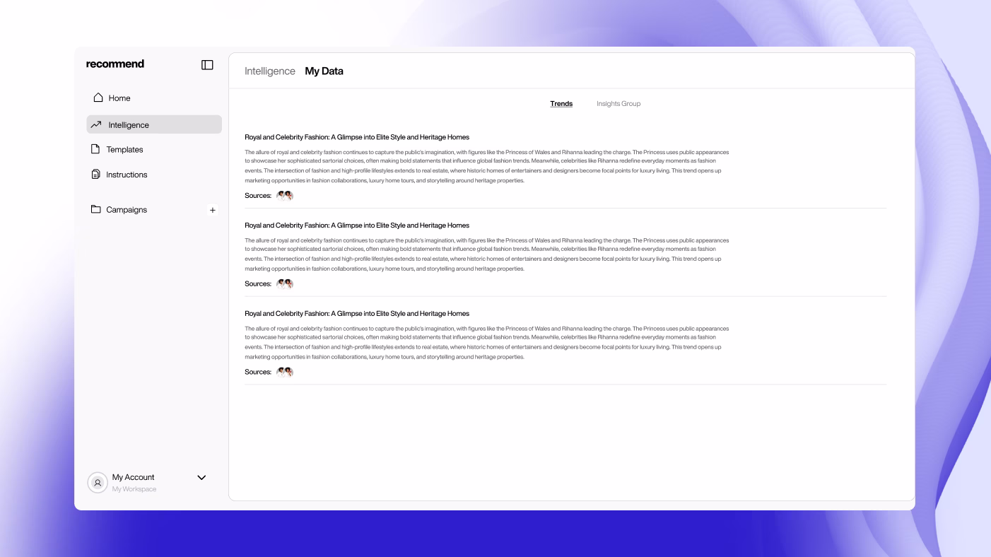 Recommend Intelligence scoring&ranking