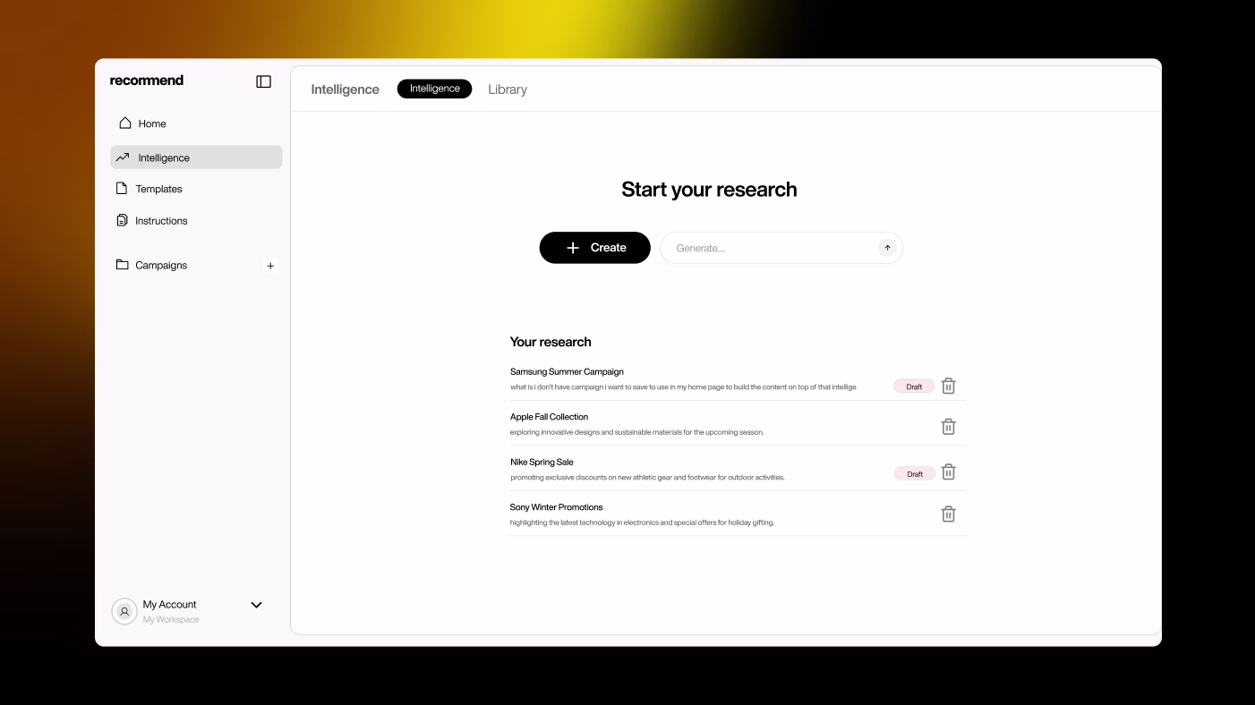 Recommend Intelligence