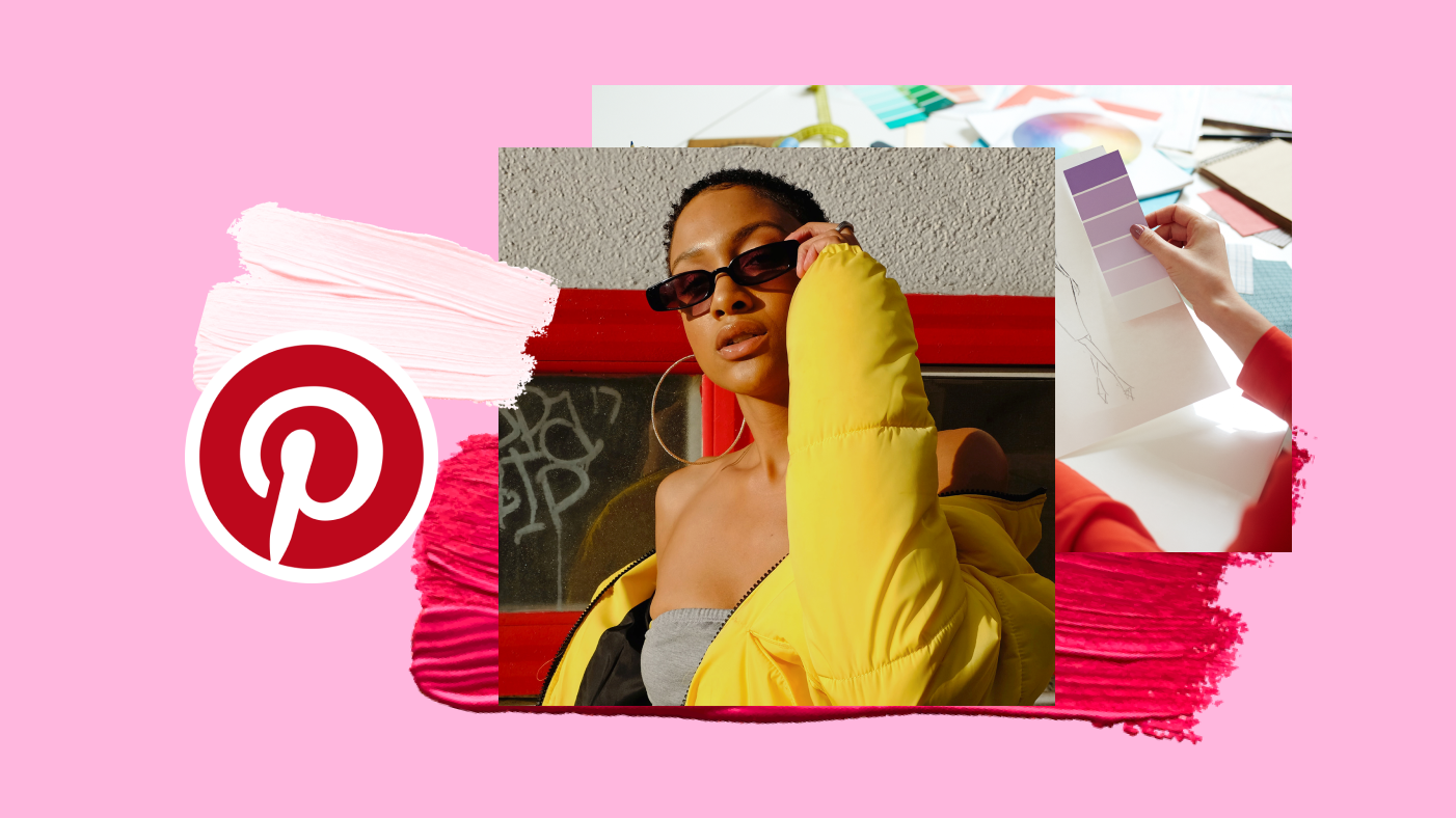 Girl posing and Pinterest sign HERO