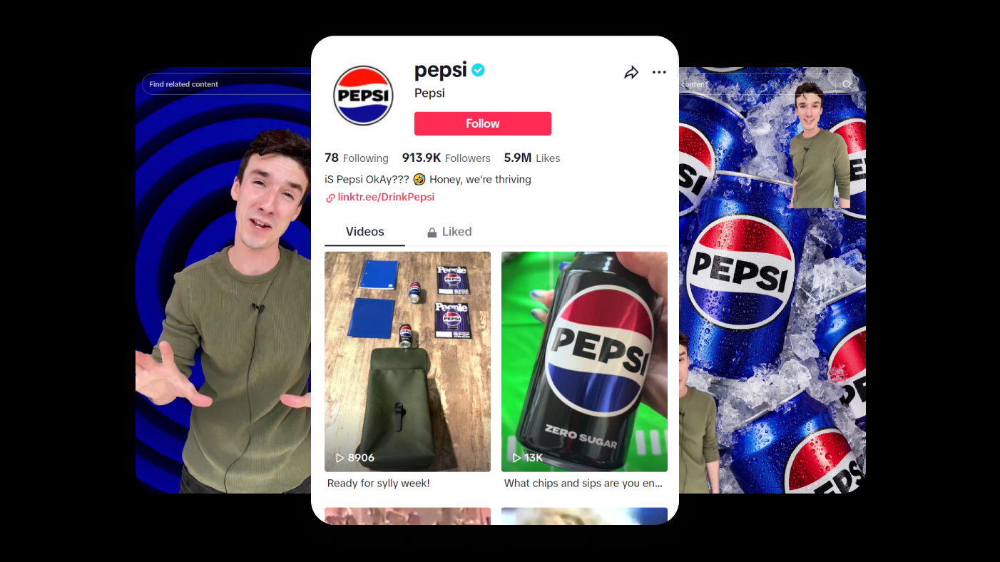 Pepsi account on TikTok